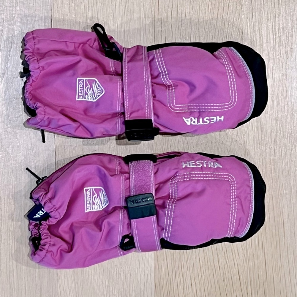 HESTRA Kids Ski Snowboarding Mittens Primalot Gold Insulation
